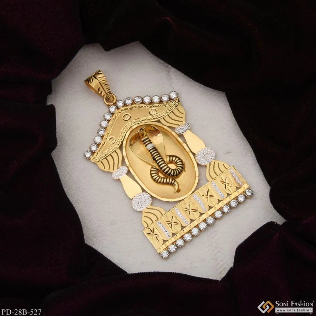 1 Gram Gold Plated Goga Maharaj Sophisticated Design Pendant - Style B527