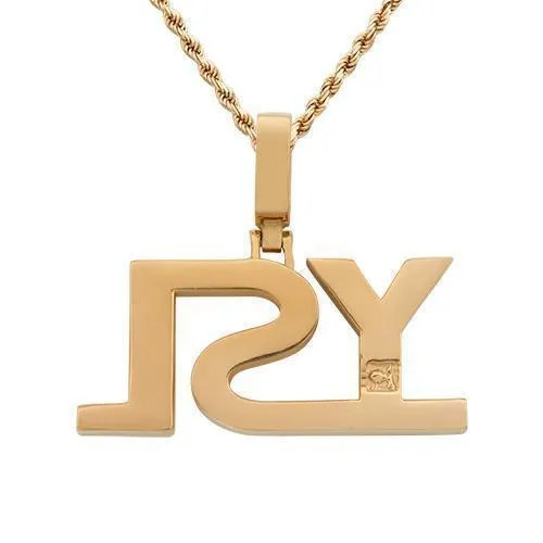 10k Rose Gold Diamond "YSL" Pendant 3 Ctw