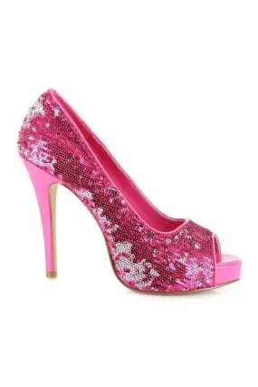 415-FLAMINGO Pump | Pink Sequins