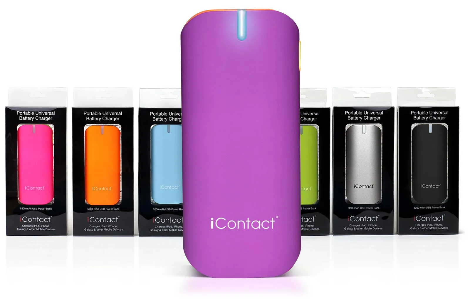 5200mAh Power Bank - Purple & Orange