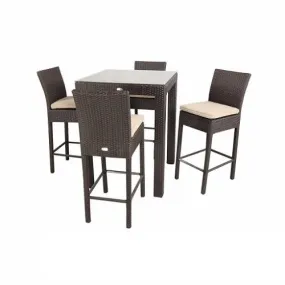 Aiko Outdoor Rattan Bar Table And Chair Set