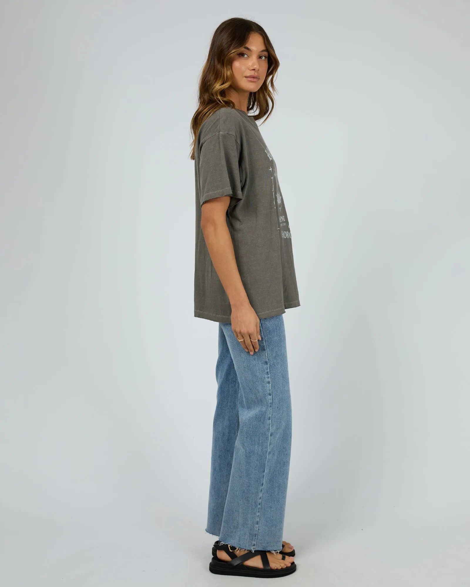 All About Eve Bohemian Oversized Tee Charcoal