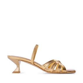 Amaya Gold Metallic Leather Sandals