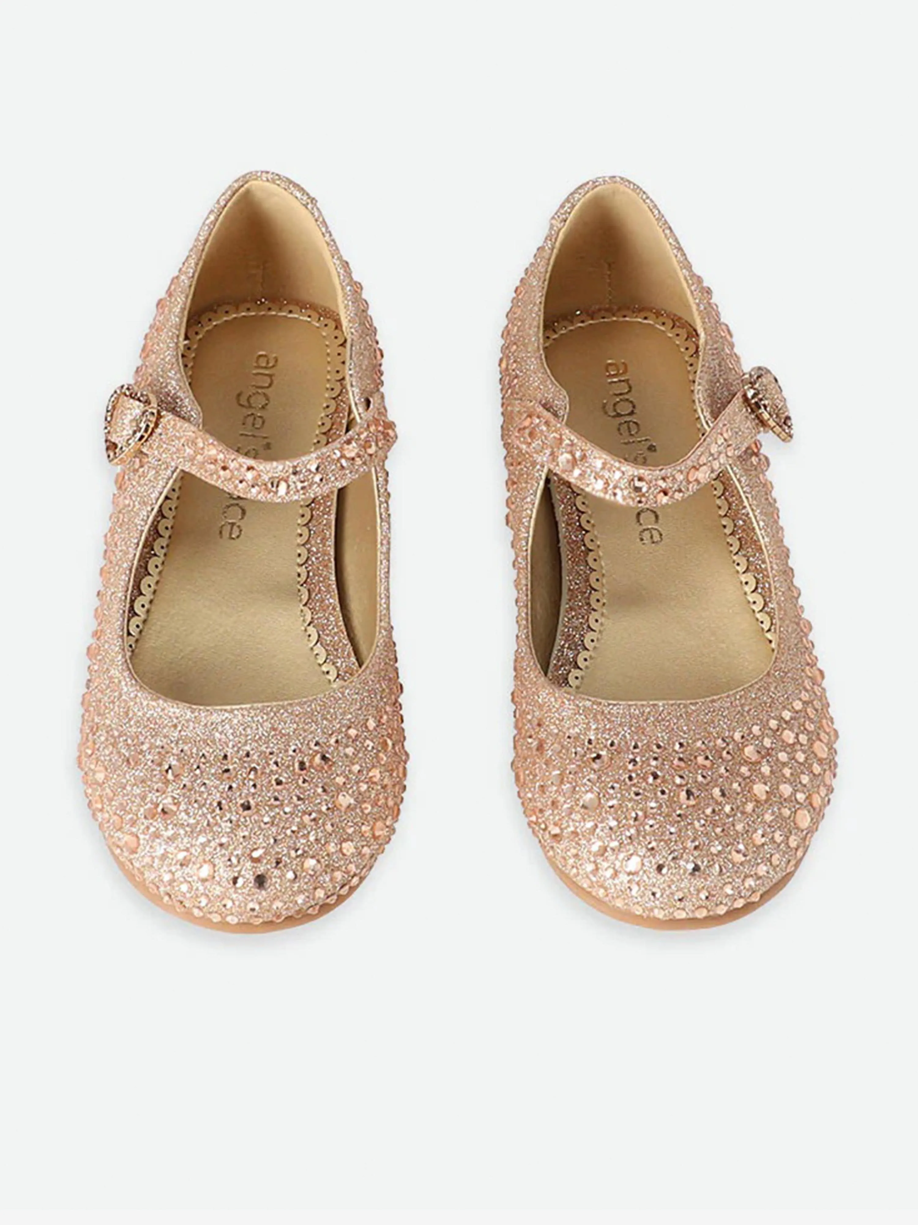 Angels Face Girls Lizzie Crystal Mary Jane Shoes in Pink