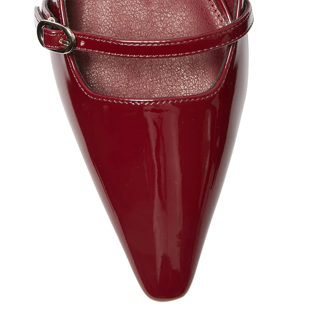 Ashley Heel in Cherry Patent