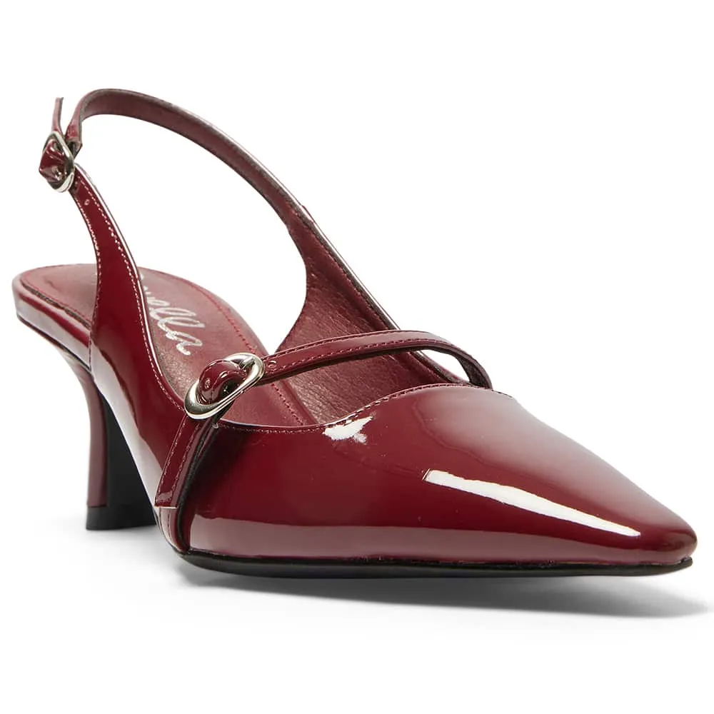 Ashley Heel in Cherry Patent