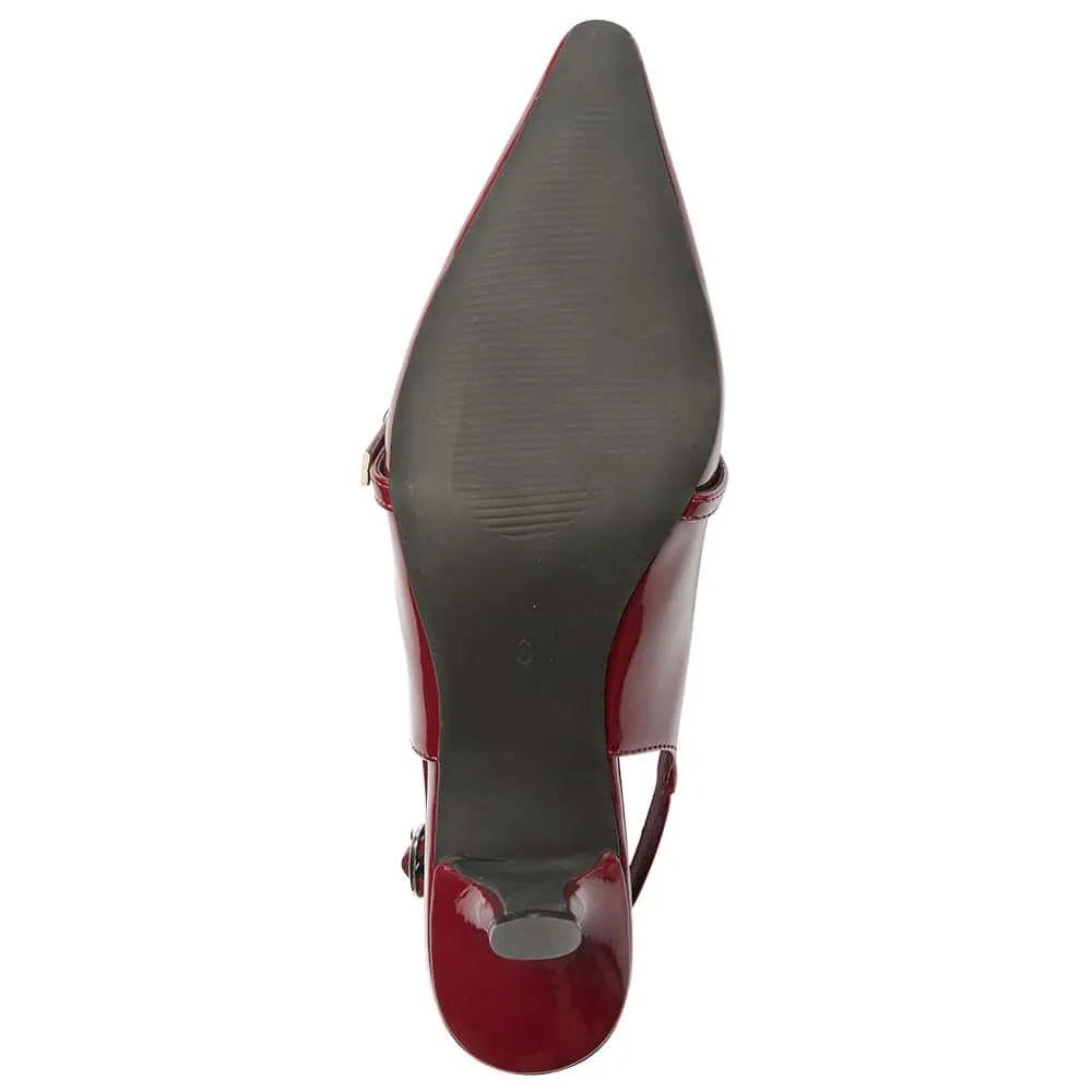 Ashley Heel in Cherry Patent