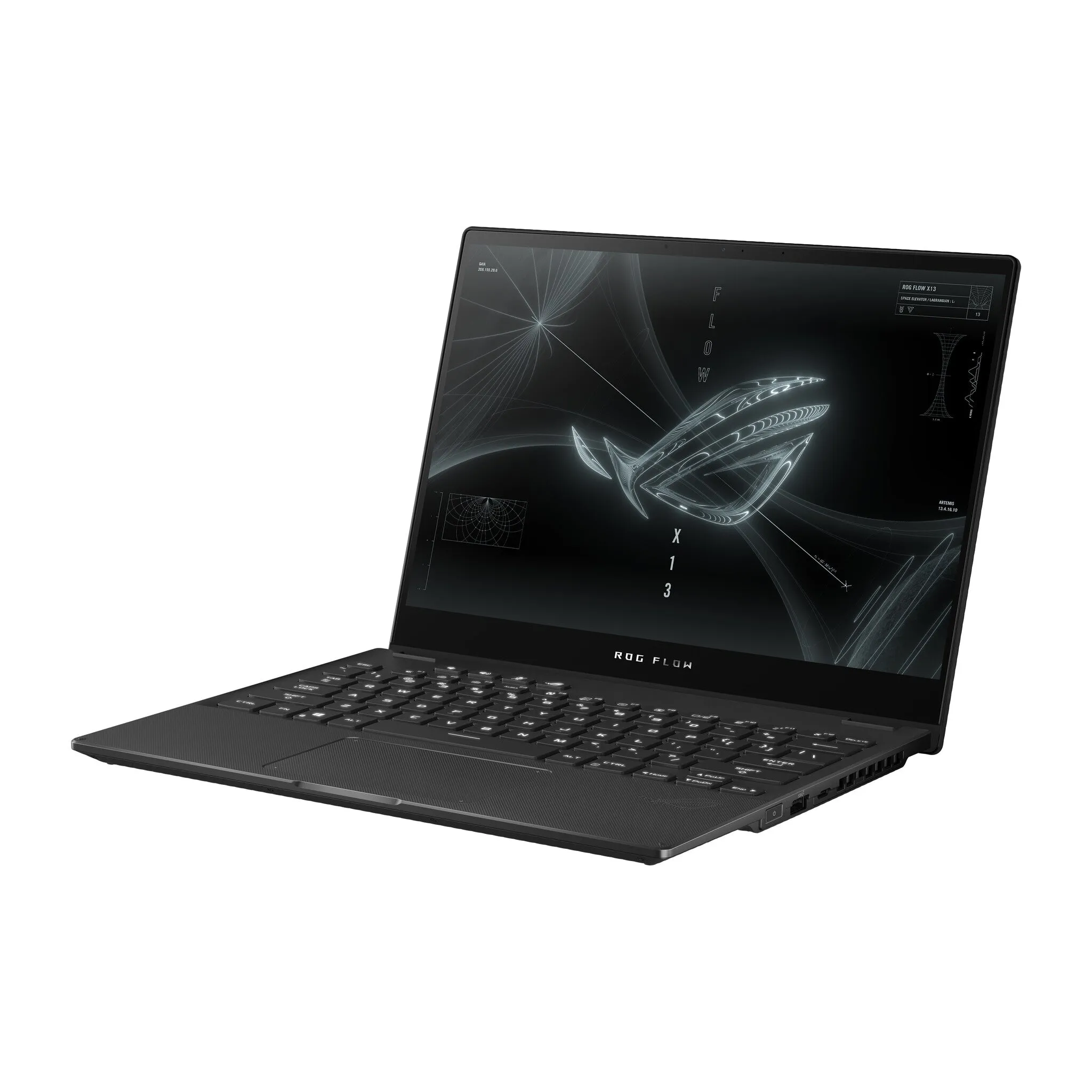 ASUS ROG Flow X13 GV301QE-K5121R Hybrid (2-in-1) 34 cm (13.4") Touchscreen WQUXGA AMD Ryzen™ 9 5980HS 16 GB LPDDR4x-SDRAM 1 TB SSD NVIDIA GeForce RTX 3050 Ti Wi-Fi 6 (802.11ax) Windows 10 Pro Black