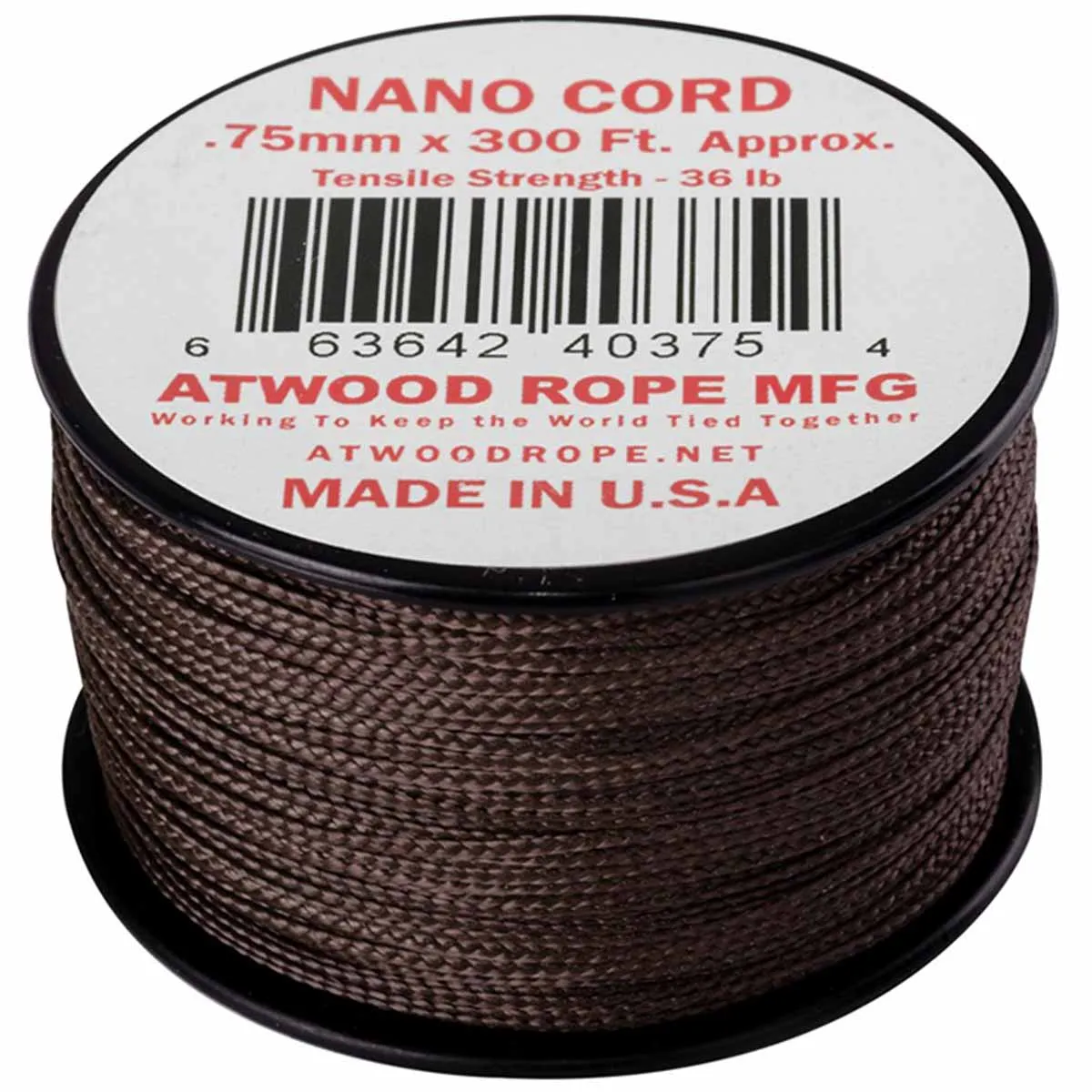 Atwood Rope Nano Cord 300ft Brown