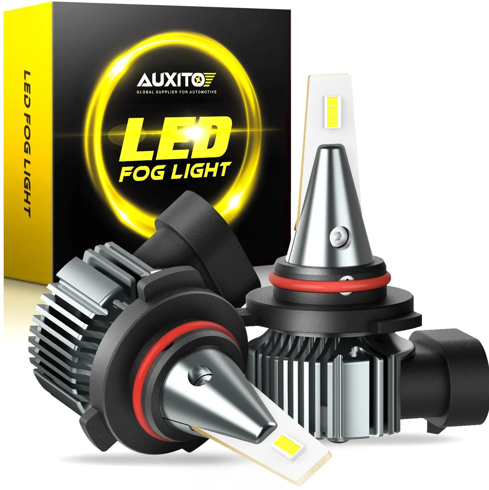 AUXITO 9145 LED Bulb 9140/H10 LED Fog Light Bulb 6000LM with CSP LED Chips