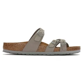 Birkenstock Franca Nubuck Leather Dove Grey Soft Footbed Sandals