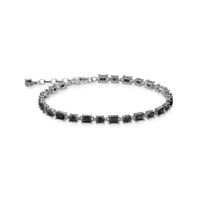 Blackened bracelet with zirconia