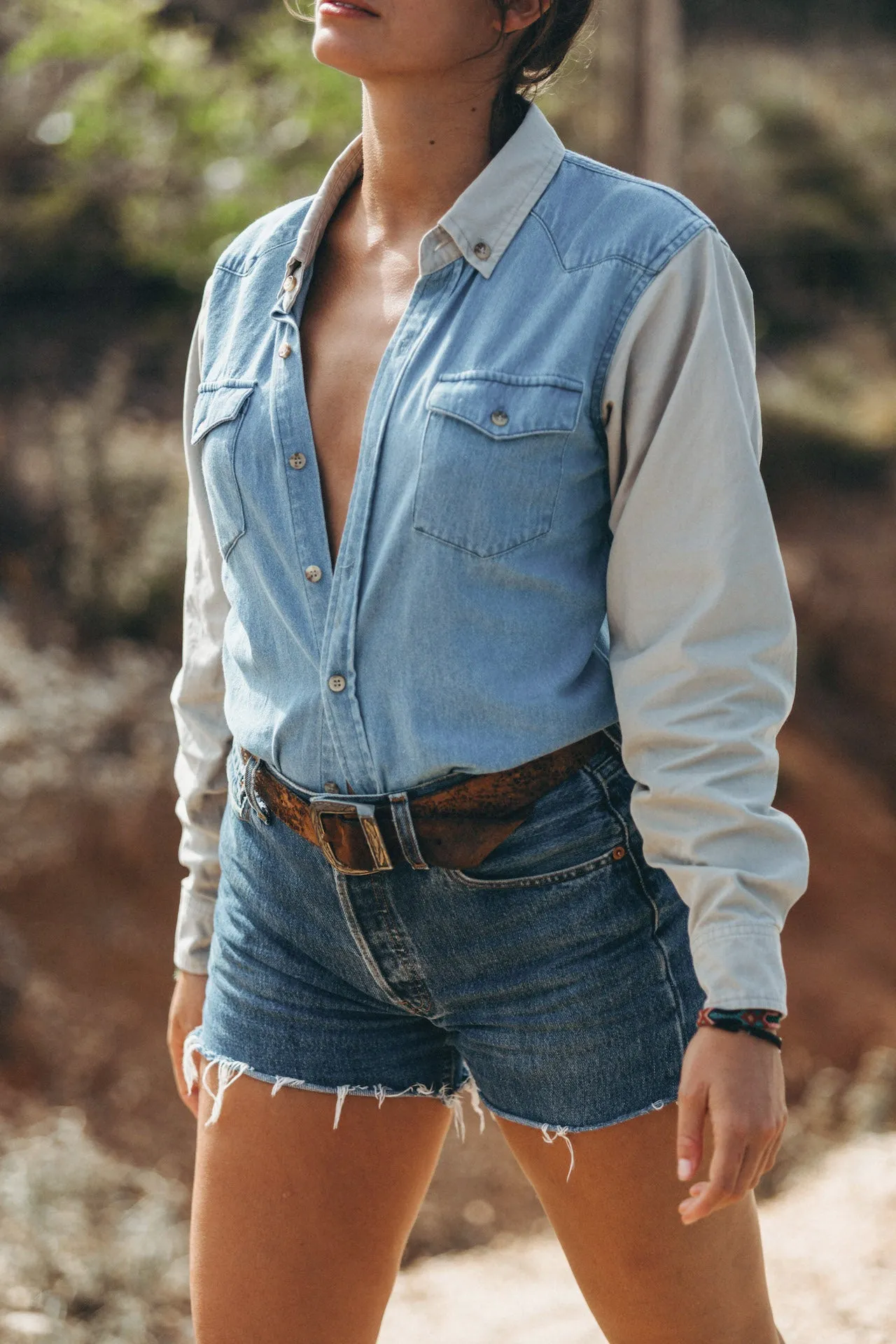 Blueford - Women Denim Long Sleeve Shirt