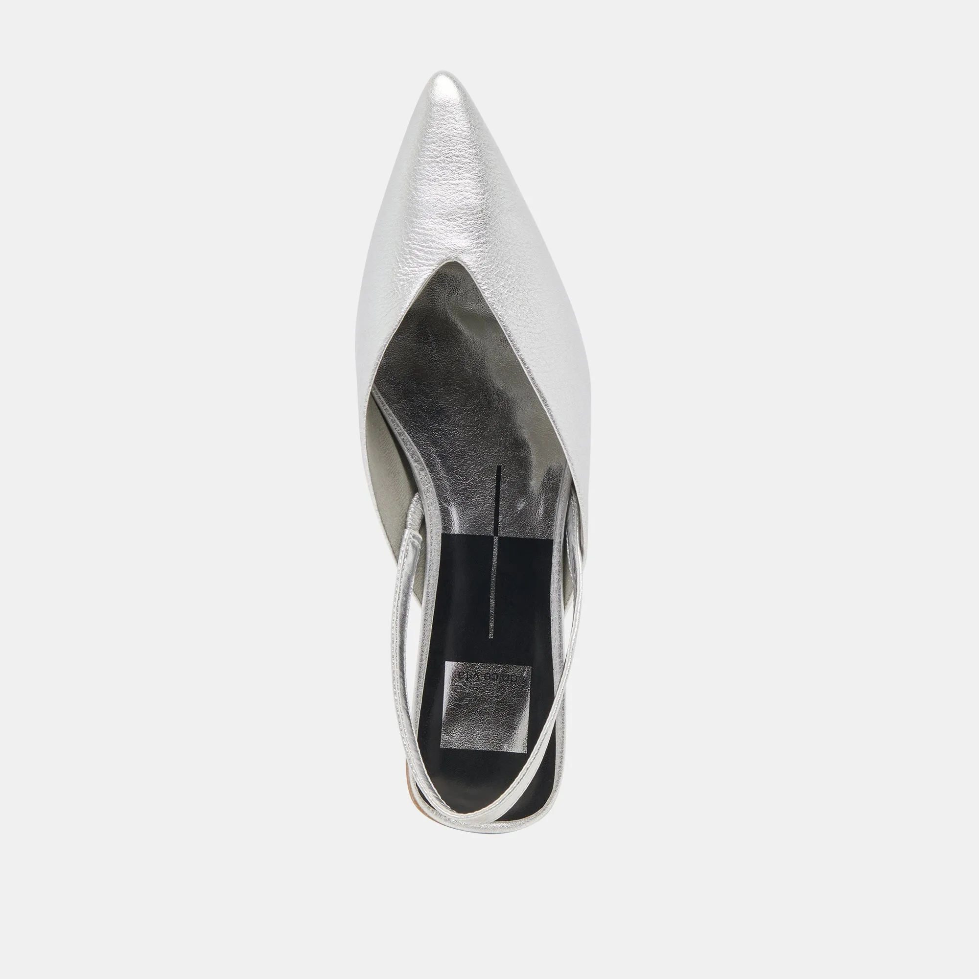 BYANCA FLATS SILVER DISTRESSED LEATHER