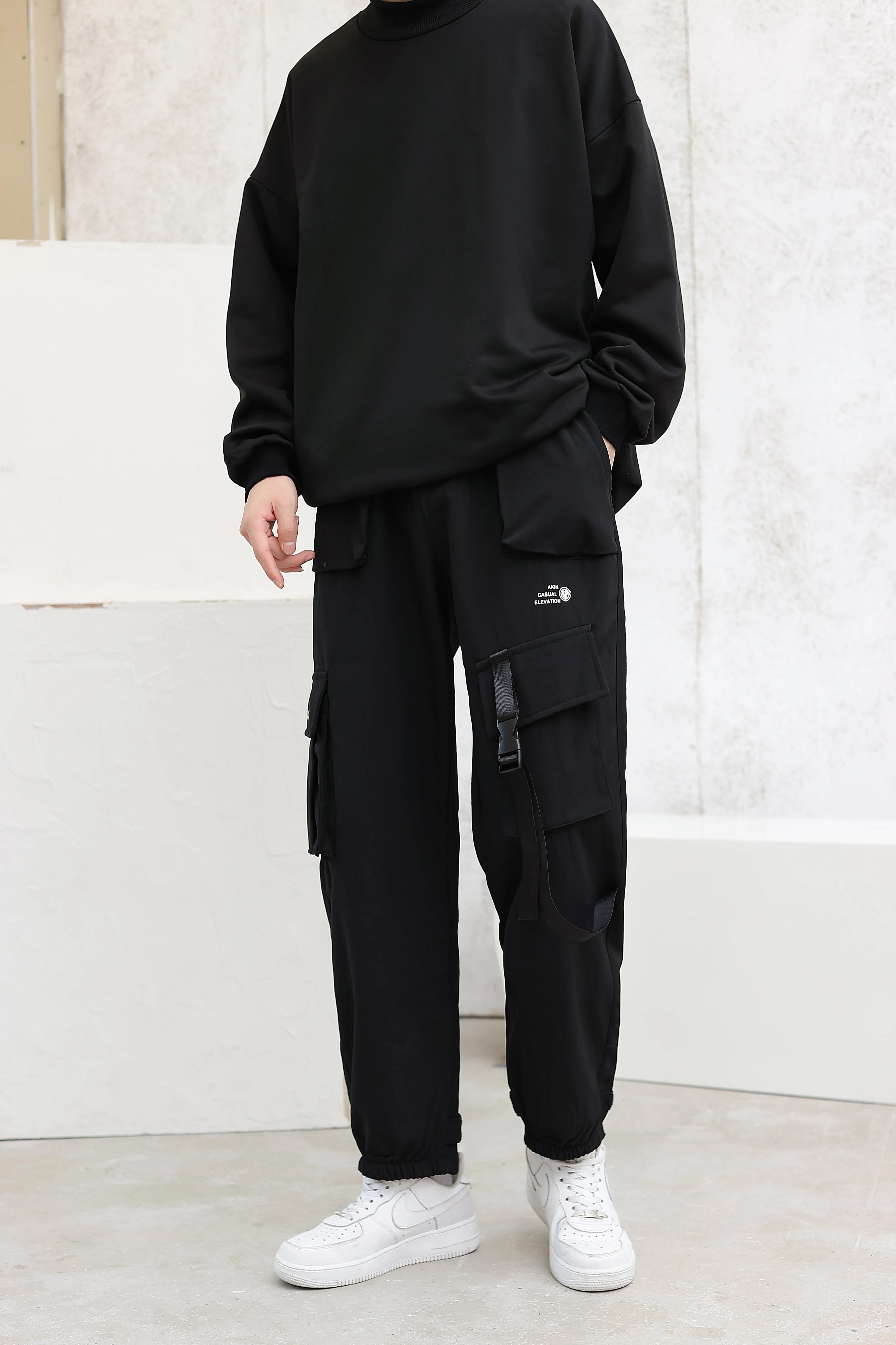 Cargo Joggers with Strap Detail