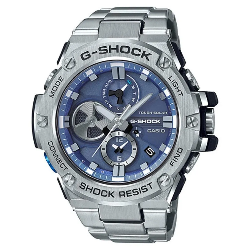 Casio G-SHOCK G-STEEL Stainless Steel Tough Solar Men's Watch - GSTB100D-2A