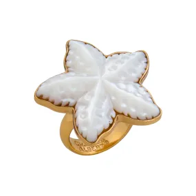 Charles Albert Alchemia Mother of Pearl Starfish Adjustable Ring