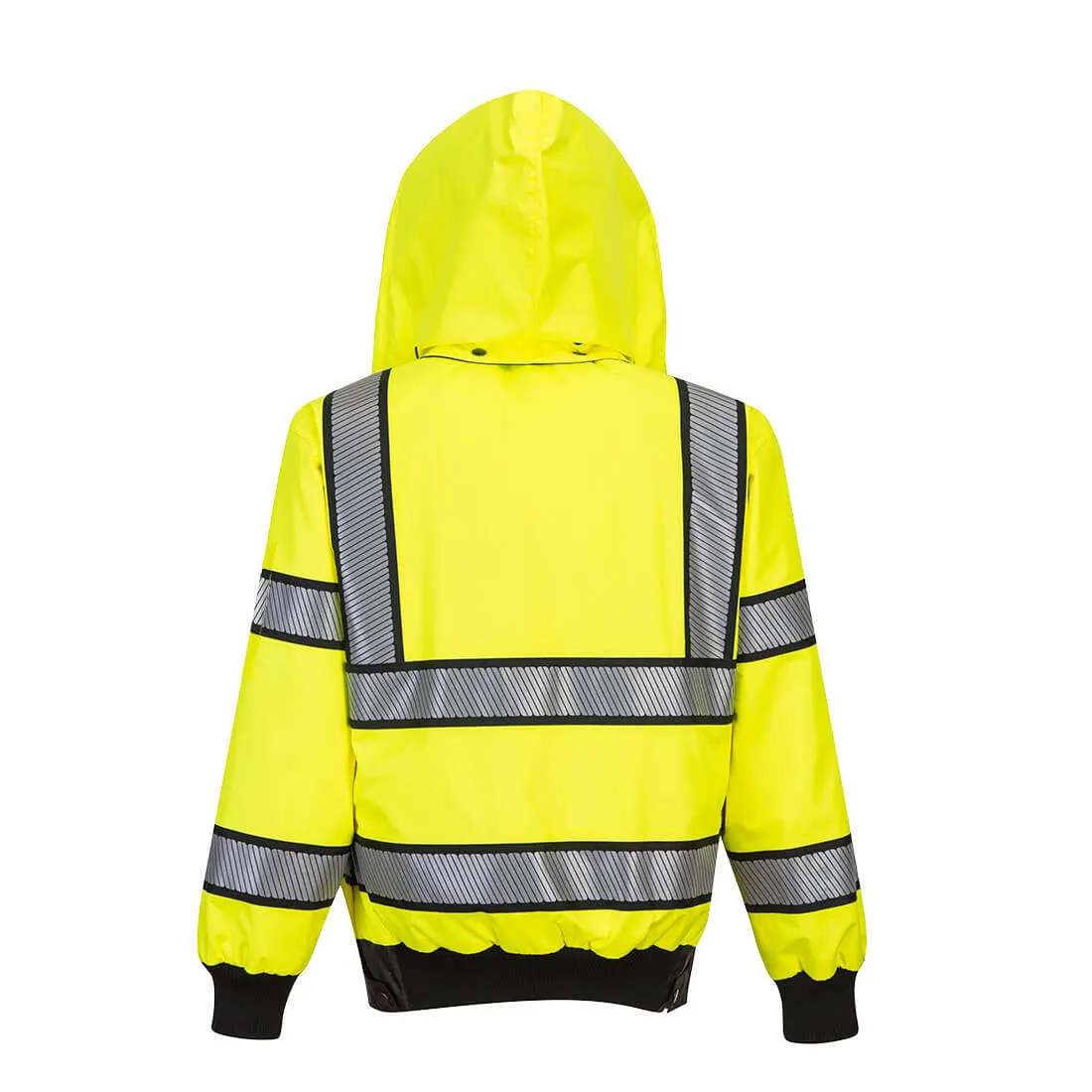 Class 3 Portwest Hi-Vis Reversible Bomber Jacket Yellow/Black