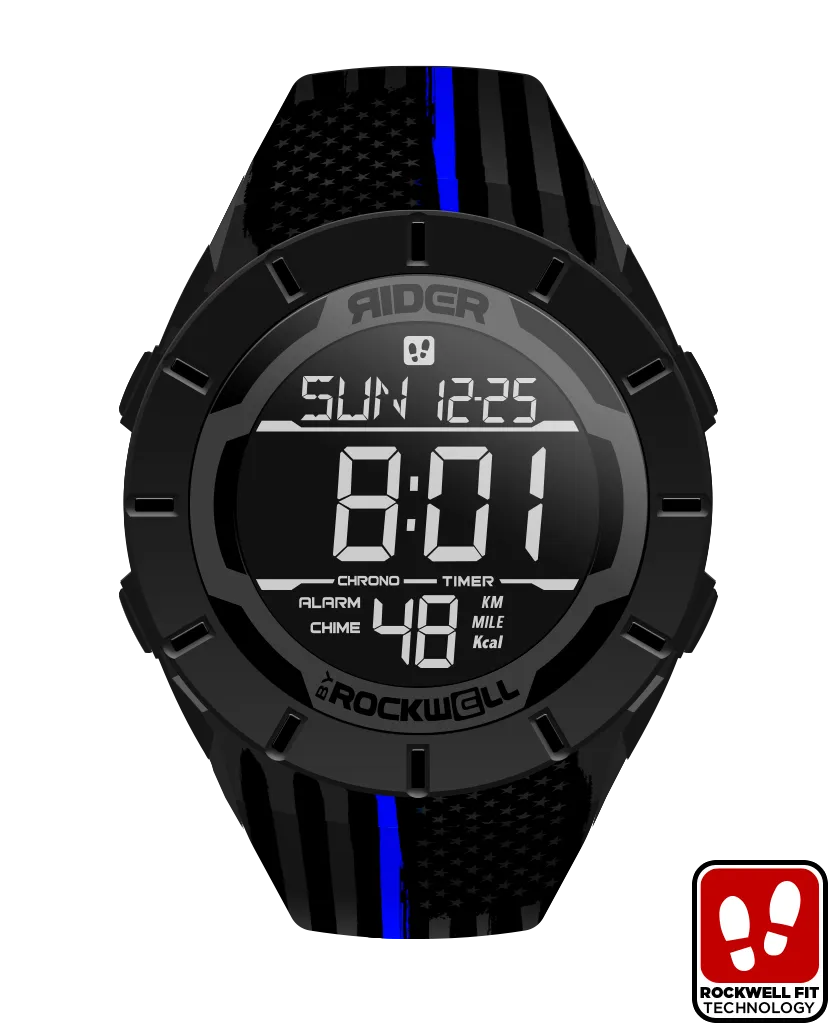 Coliseum Fit™ Assault - Thin Blue Line Edition (Phantom Black) Watch