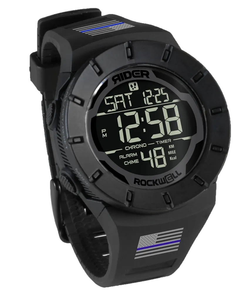 Coliseum Fit™ Forum - Thin Blue Line Freedom Edition (Phantom Black) Watch