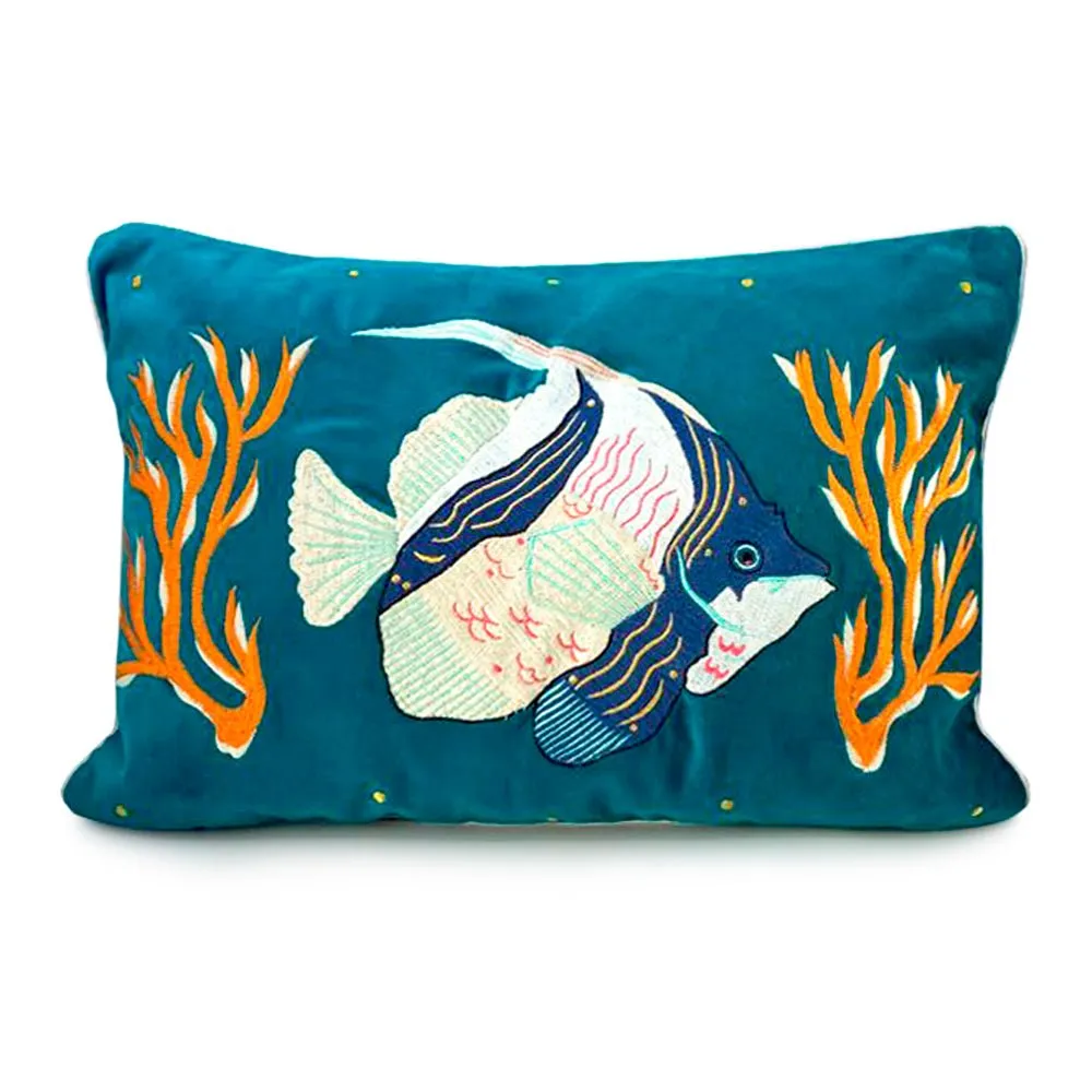 Coral Velvet Fish Cushion