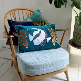 Coral Velvet Fish Cushion