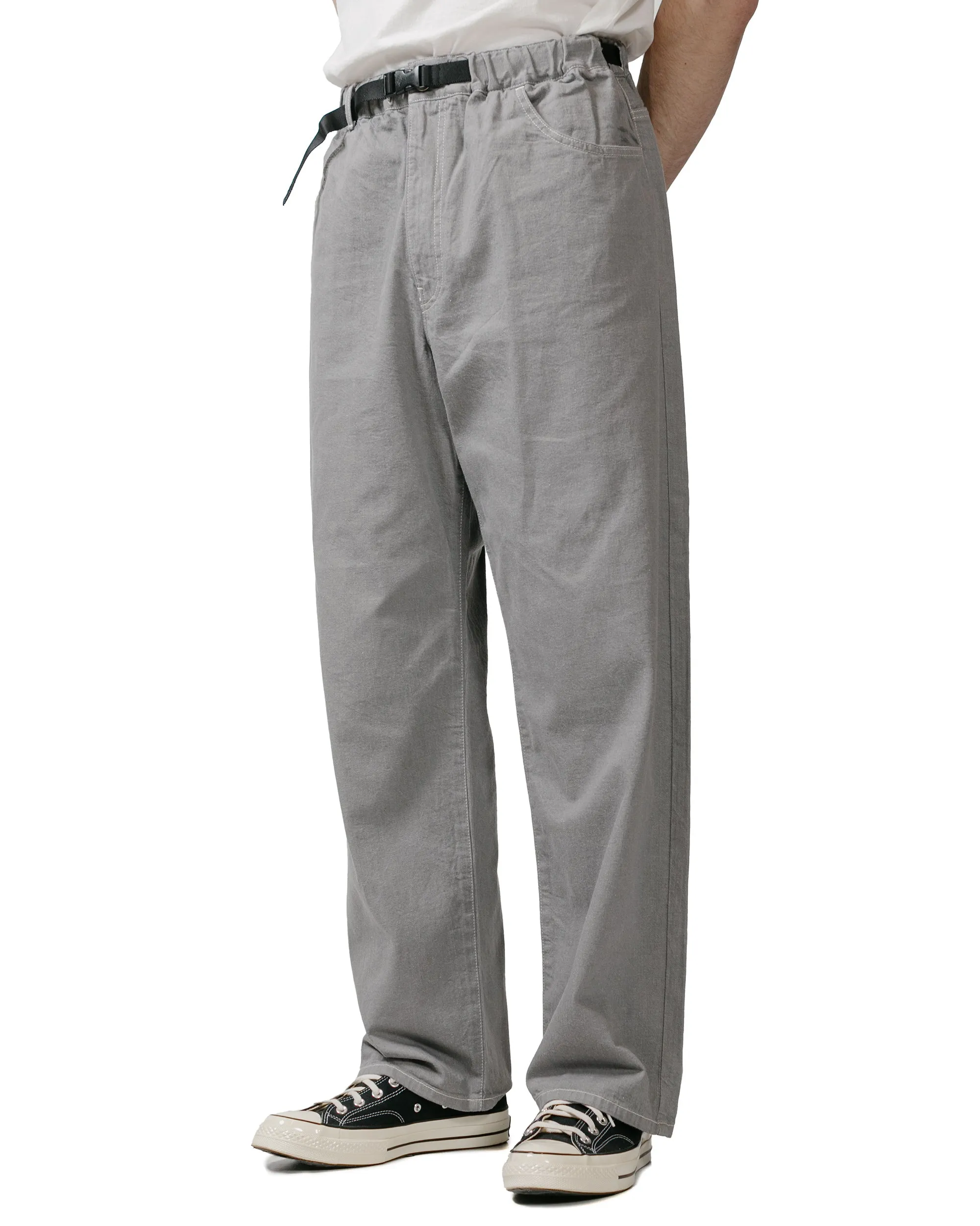 Danton Colour Denim Belted Easy Pant Grey