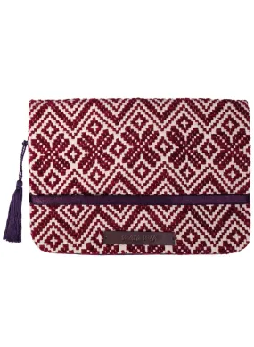 Diaper Clutch - Purple Wall