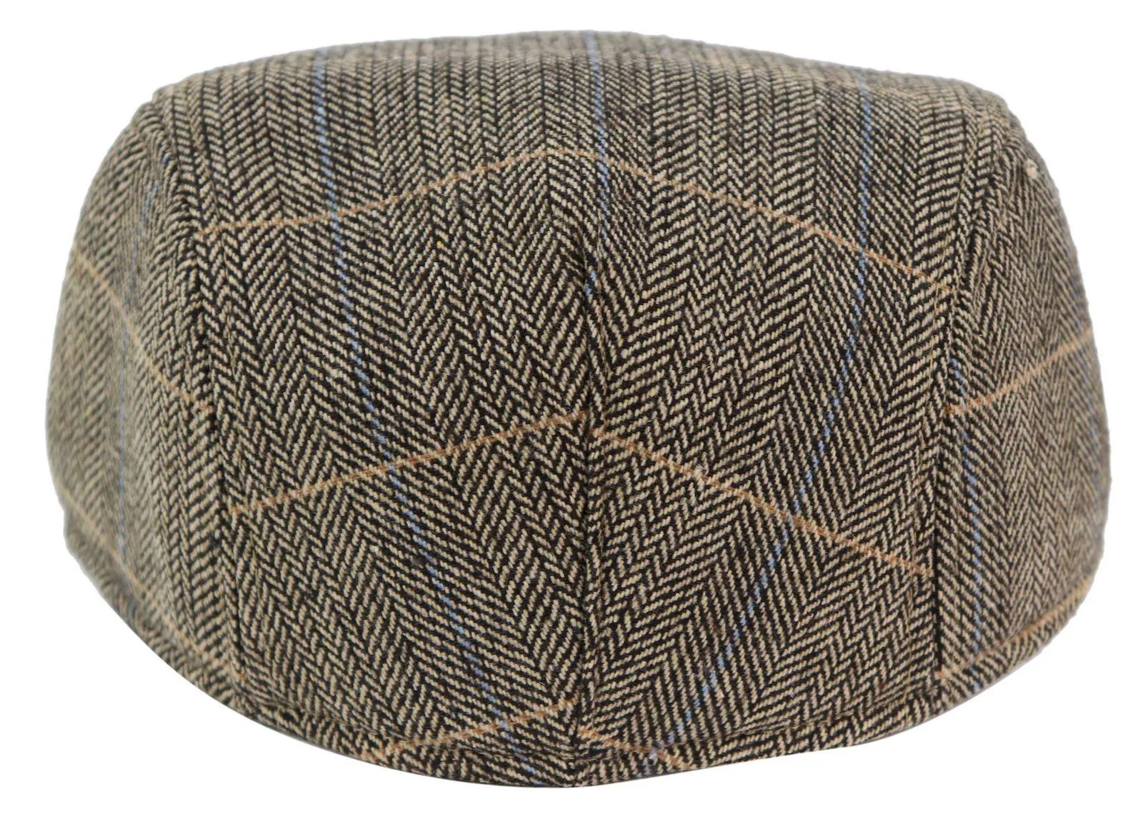 Dx7 - Men's Tweed Grandad Flat Caps Hats Blinders Check Classic