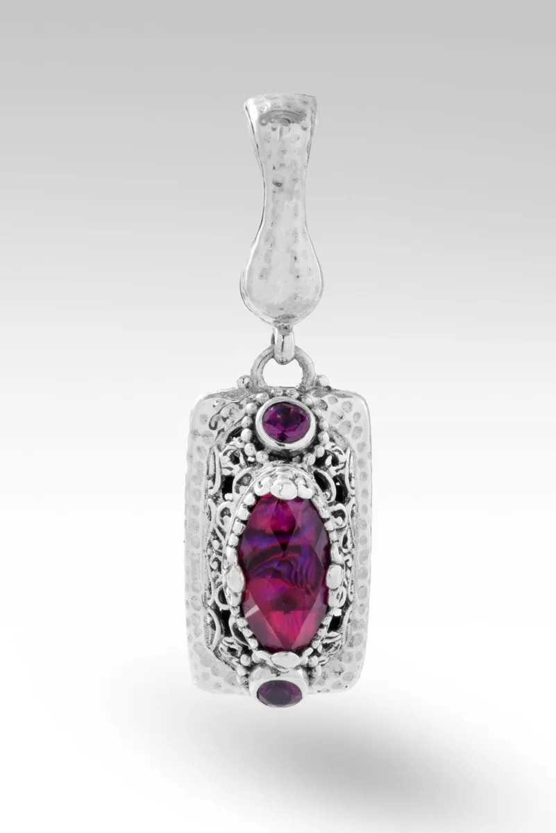 Extend Kindness Pendant™ in Pink Purple Abalone & Quartz Triplet