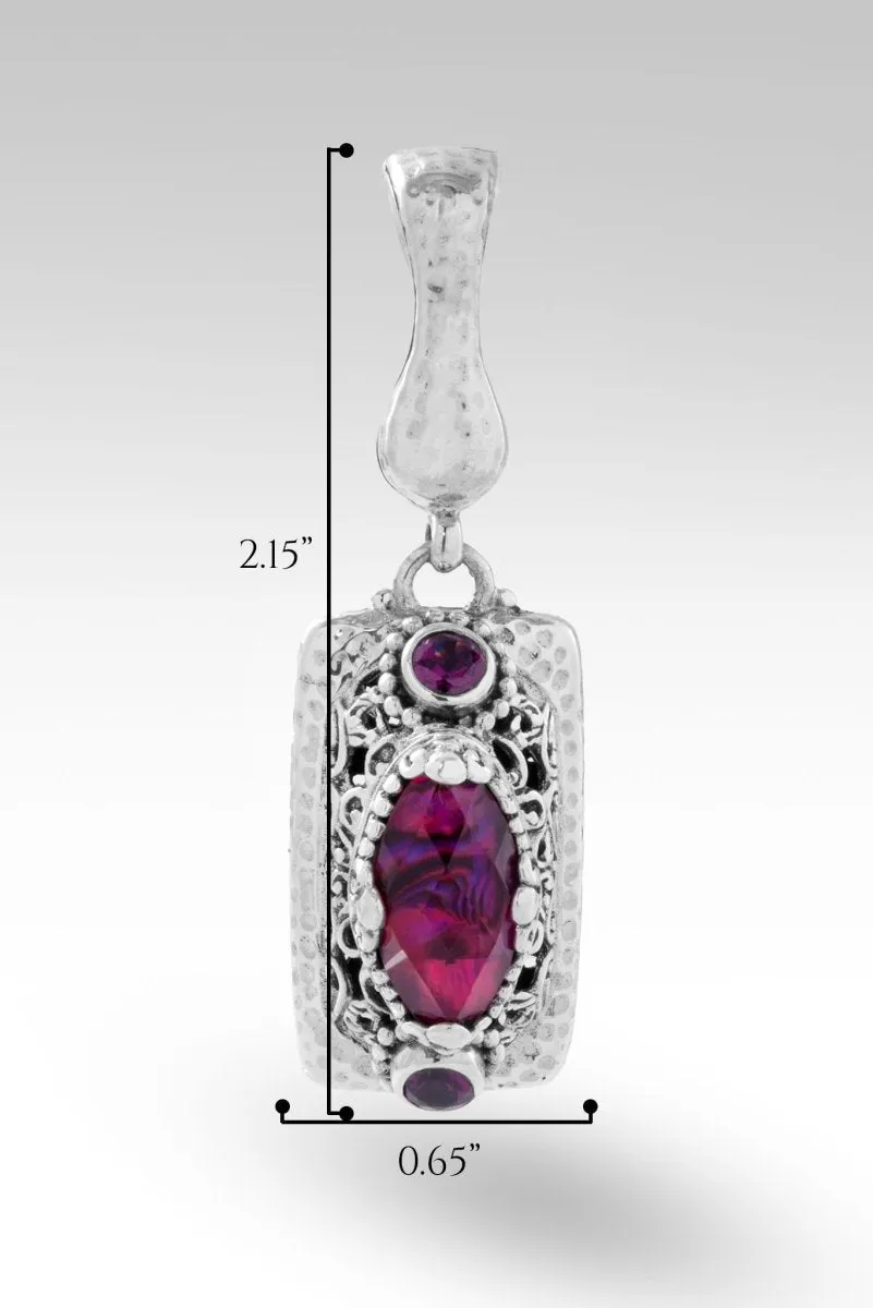 Extend Kindness Pendant™ in Pink Purple Abalone & Quartz Triplet