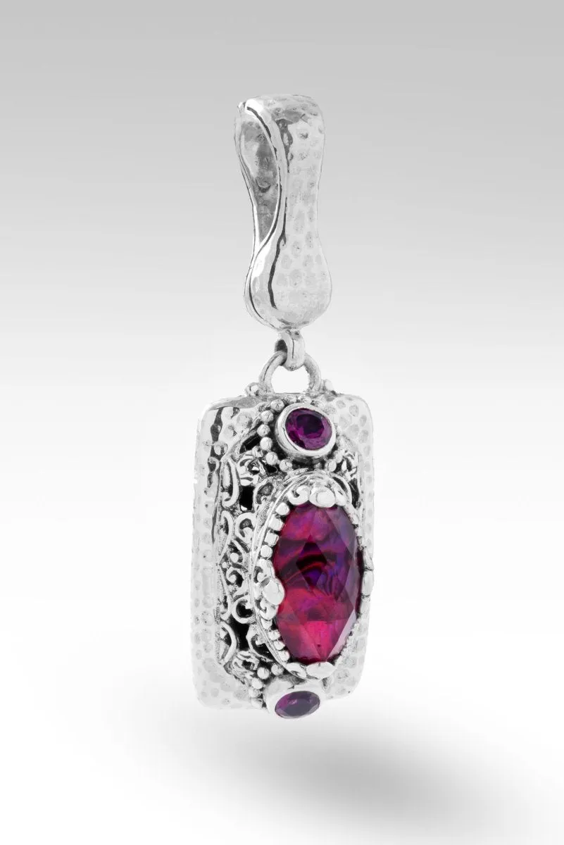 Extend Kindness Pendant™ in Pink Purple Abalone & Quartz Triplet