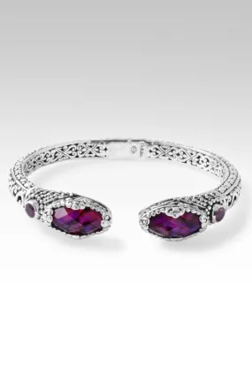 Extend Kindness Tip-to-Tip Bracelet™ in Pink Purple Abalone & Quartz Triplet