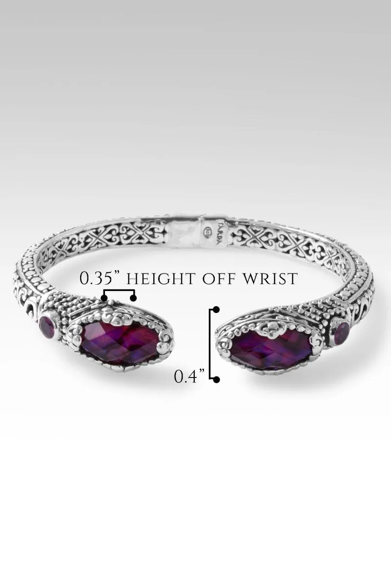 Extend Kindness Tip-to-Tip Bracelet™ in Pink Purple Abalone & Quartz Triplet