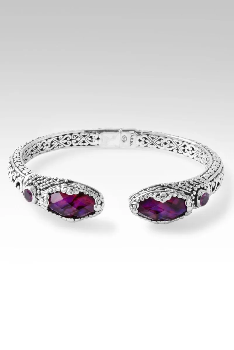 Extend Kindness Tip-to-Tip Bracelet™ in Pink Purple Abalone & Quartz Triplet