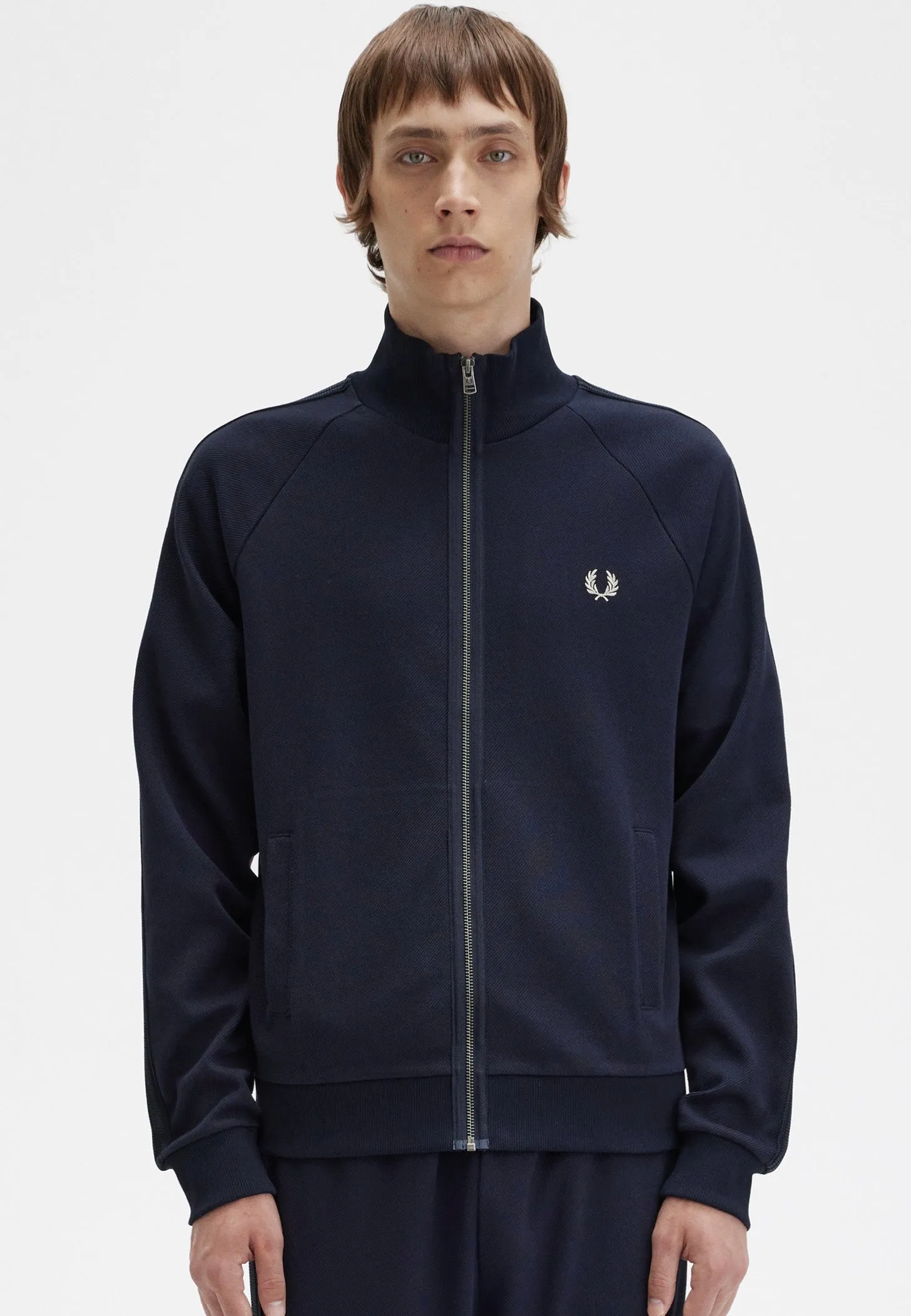 Fred Perry - Knitted Tape Track Navy - Track Jacket