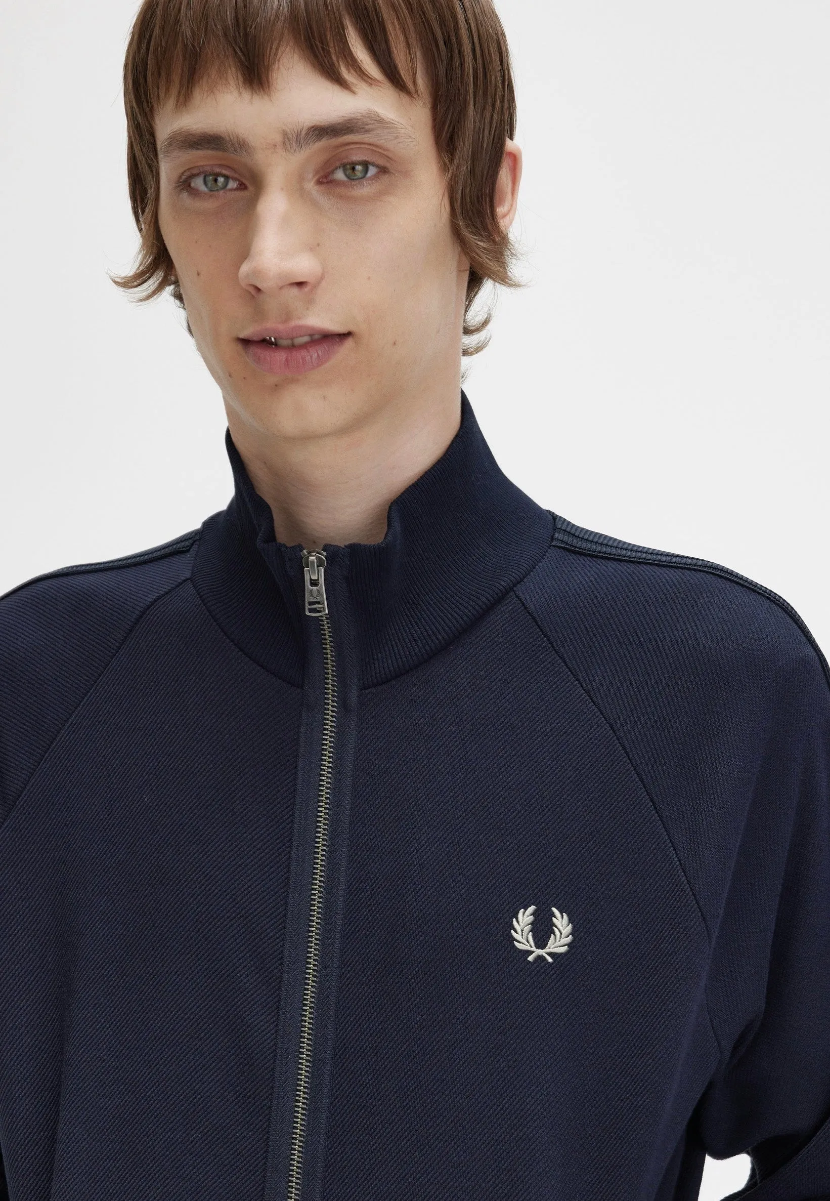 Fred Perry - Knitted Tape Track Navy - Track Jacket