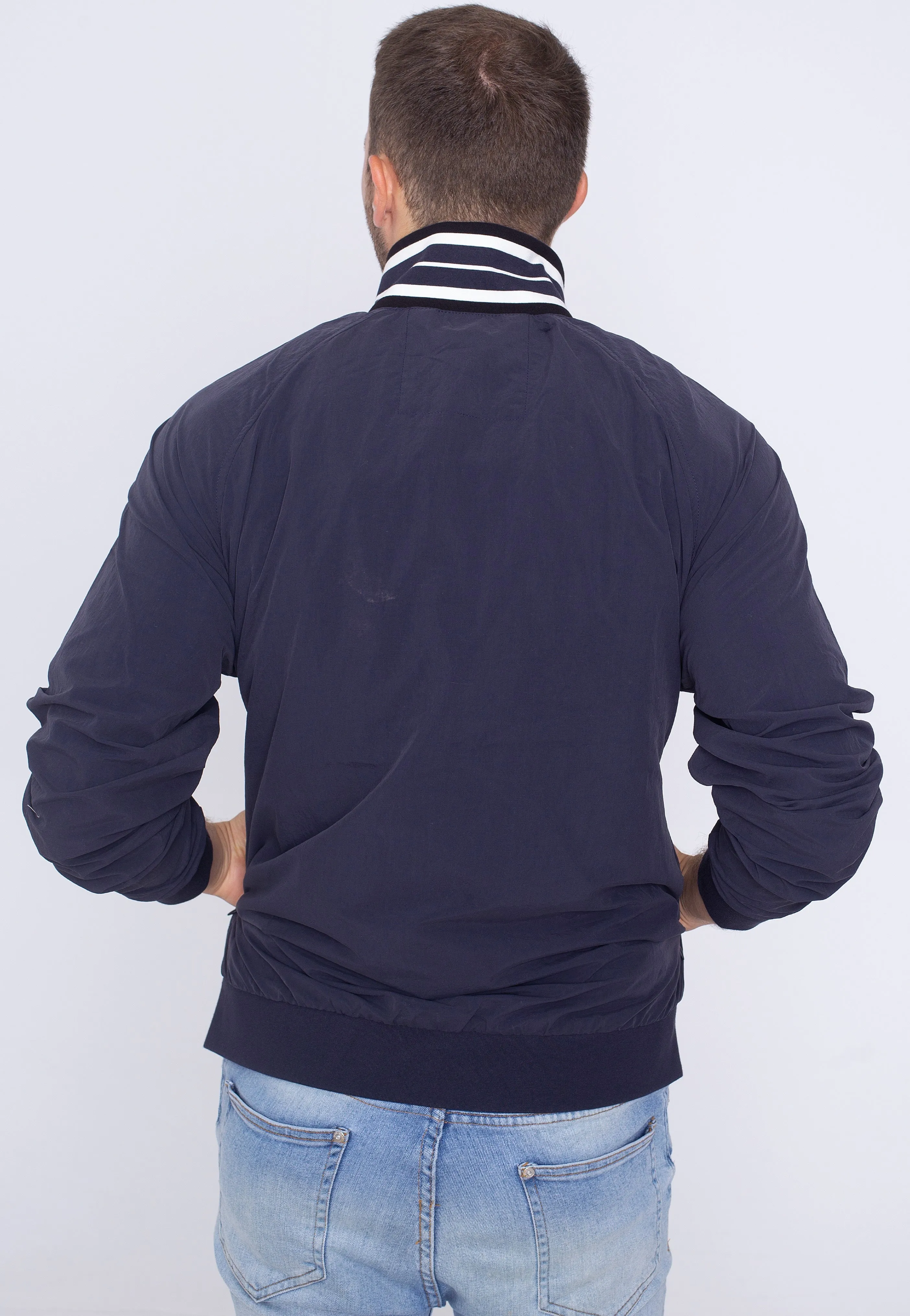 Fred Perry - Striped Collar Track Navy - Jacket