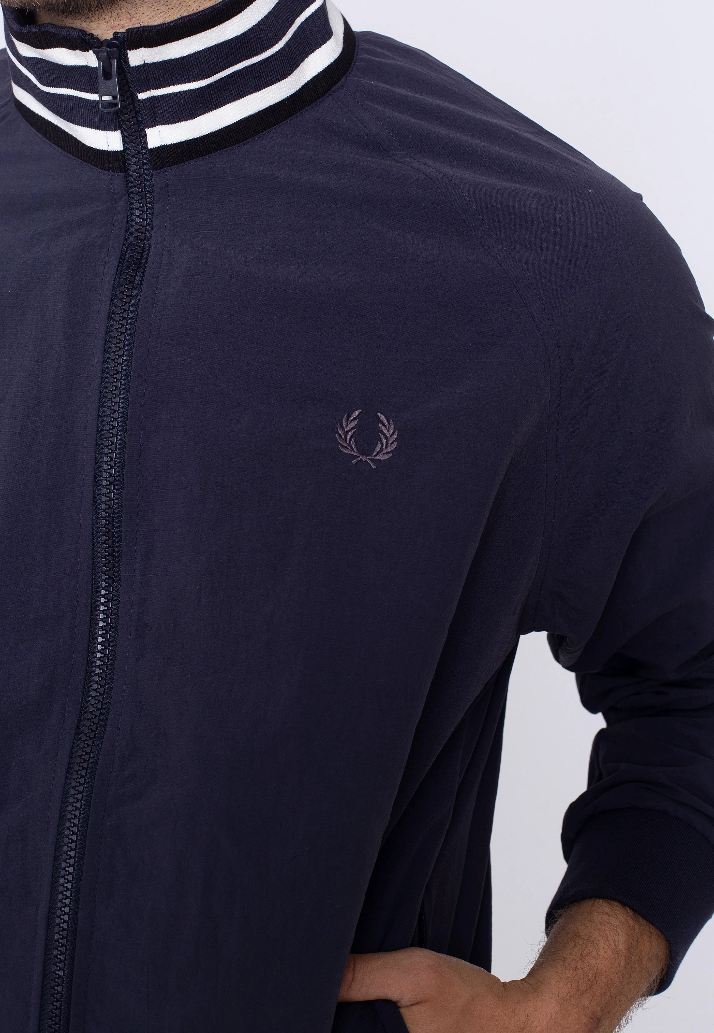 Fred Perry - Striped Collar Track Navy - Jacket