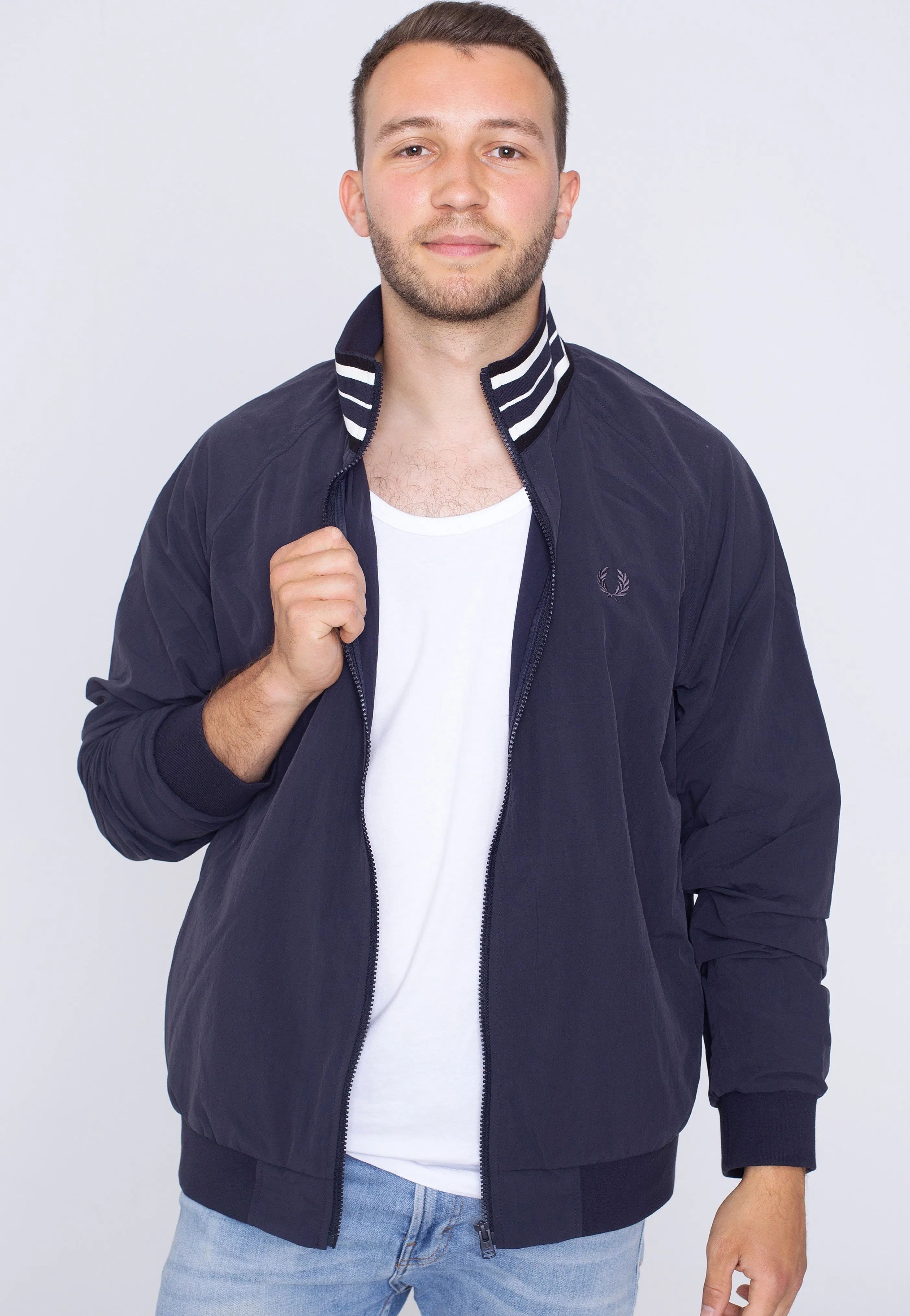 Fred Perry - Striped Collar Track Navy - Jacket