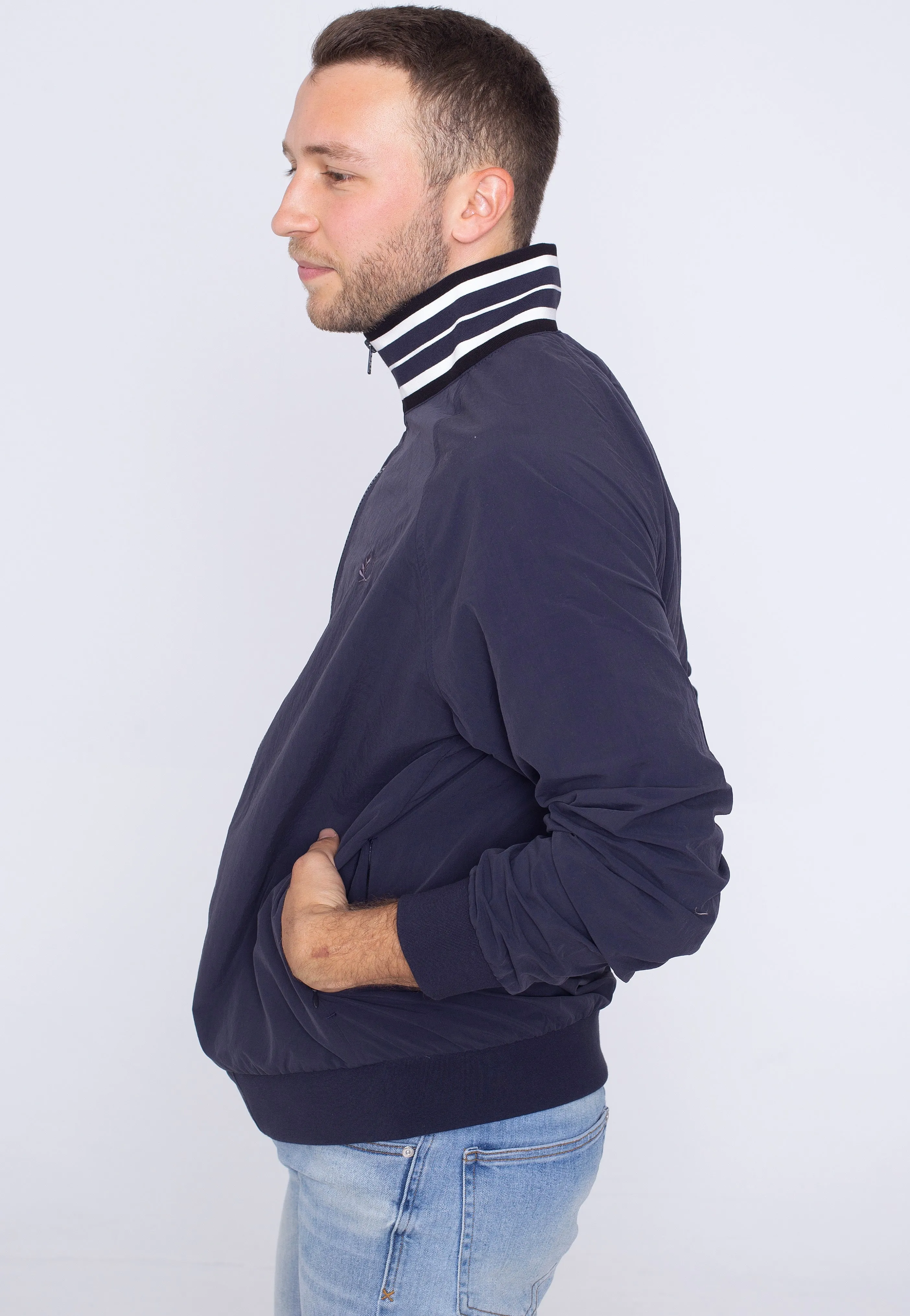 Fred Perry - Striped Collar Track Navy - Jacket