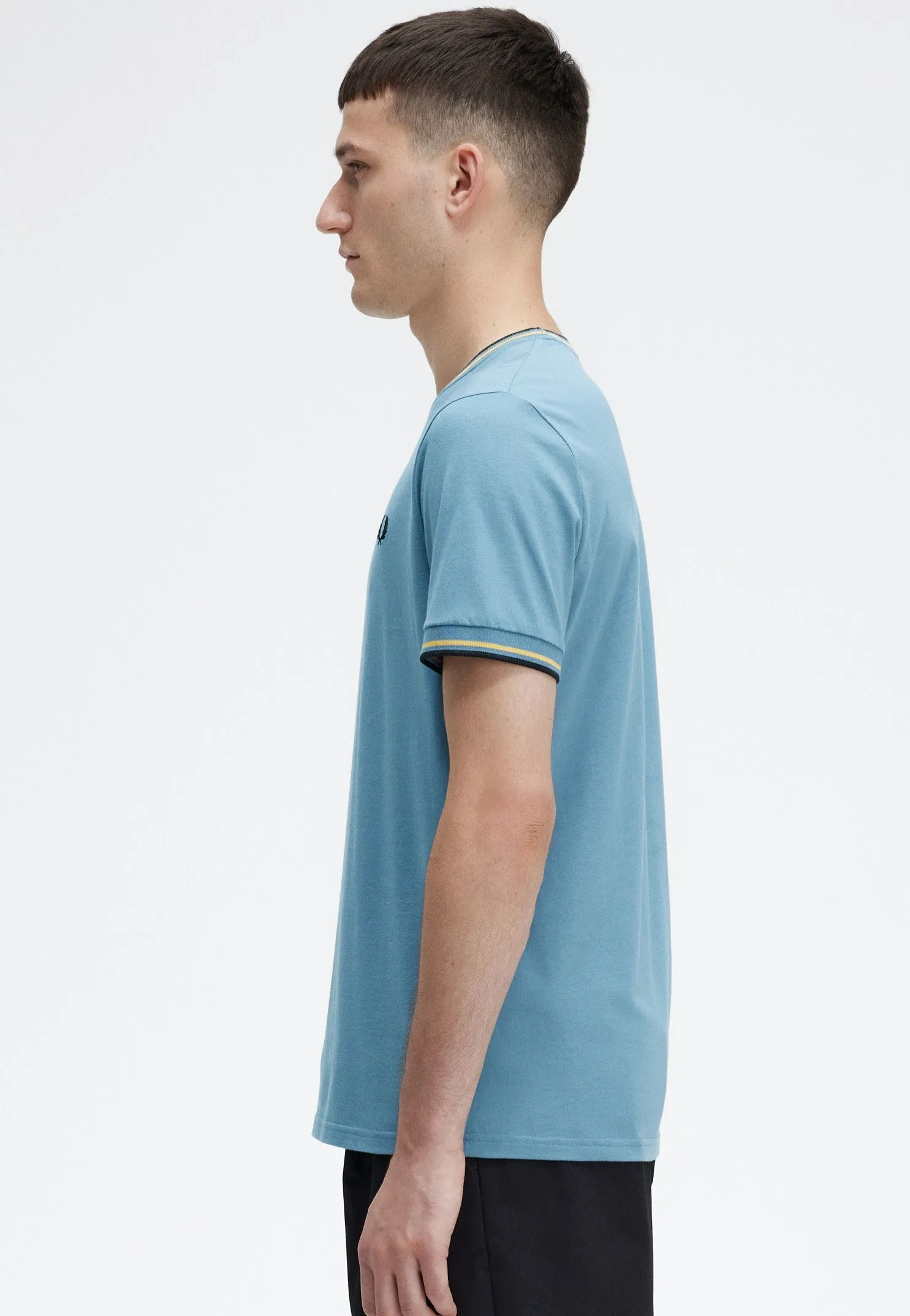 Fred Perry - Twin Tipped Ash Blue - T-Shirt