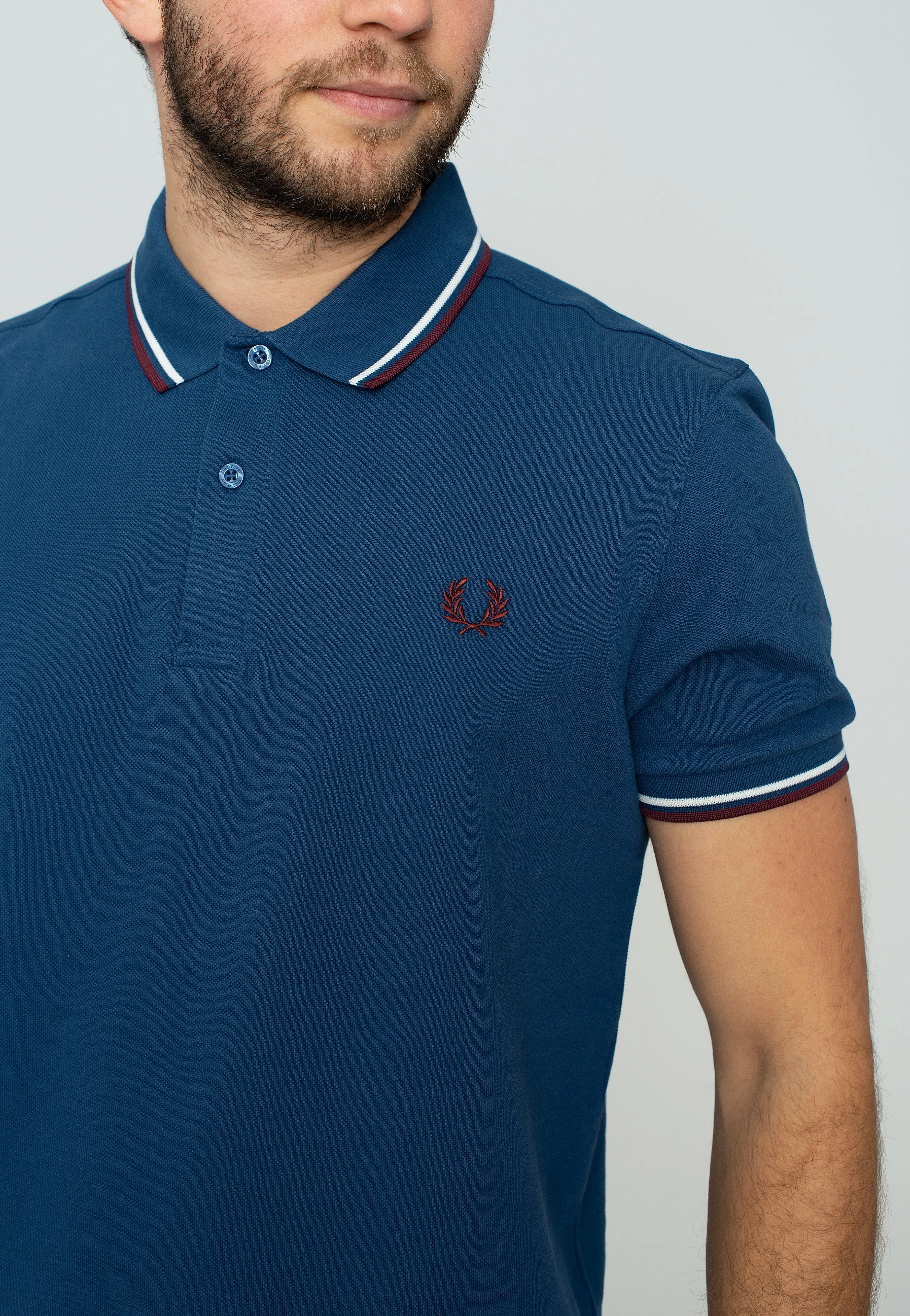 Fred Perry - Twin Tipped Midnight Blue/ Snow Whit/Xbld - Polo