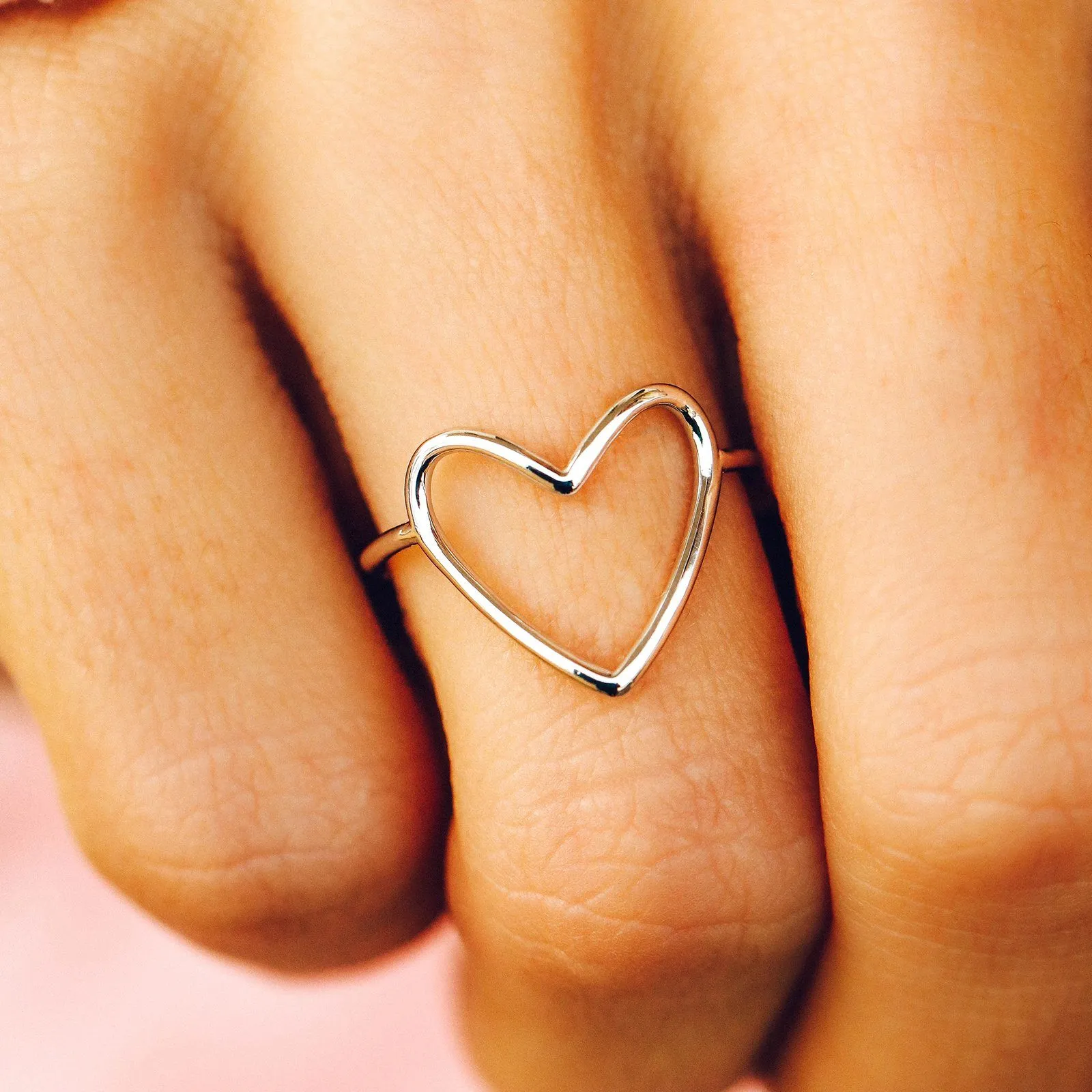 Gold Statement Heart Ring