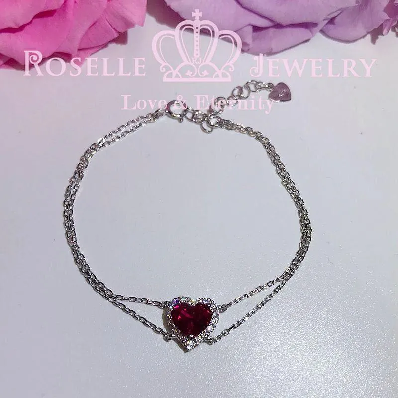 Heart Shape Halo Bracelet - BS11