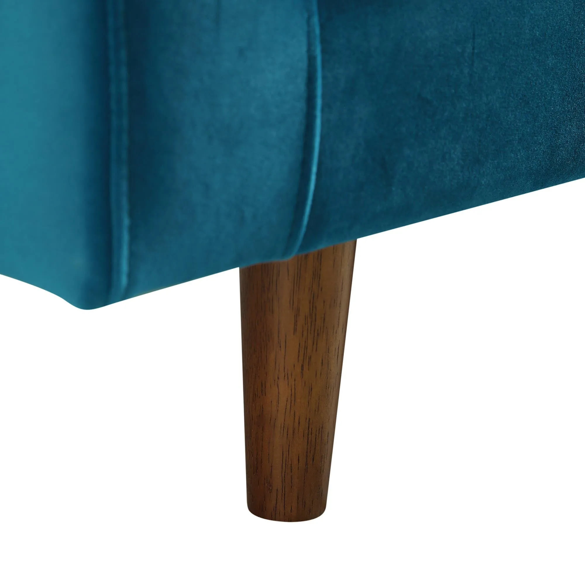 Henrietta Grand 4-Seater RHF Chaise End Sofa, Teal Velvet