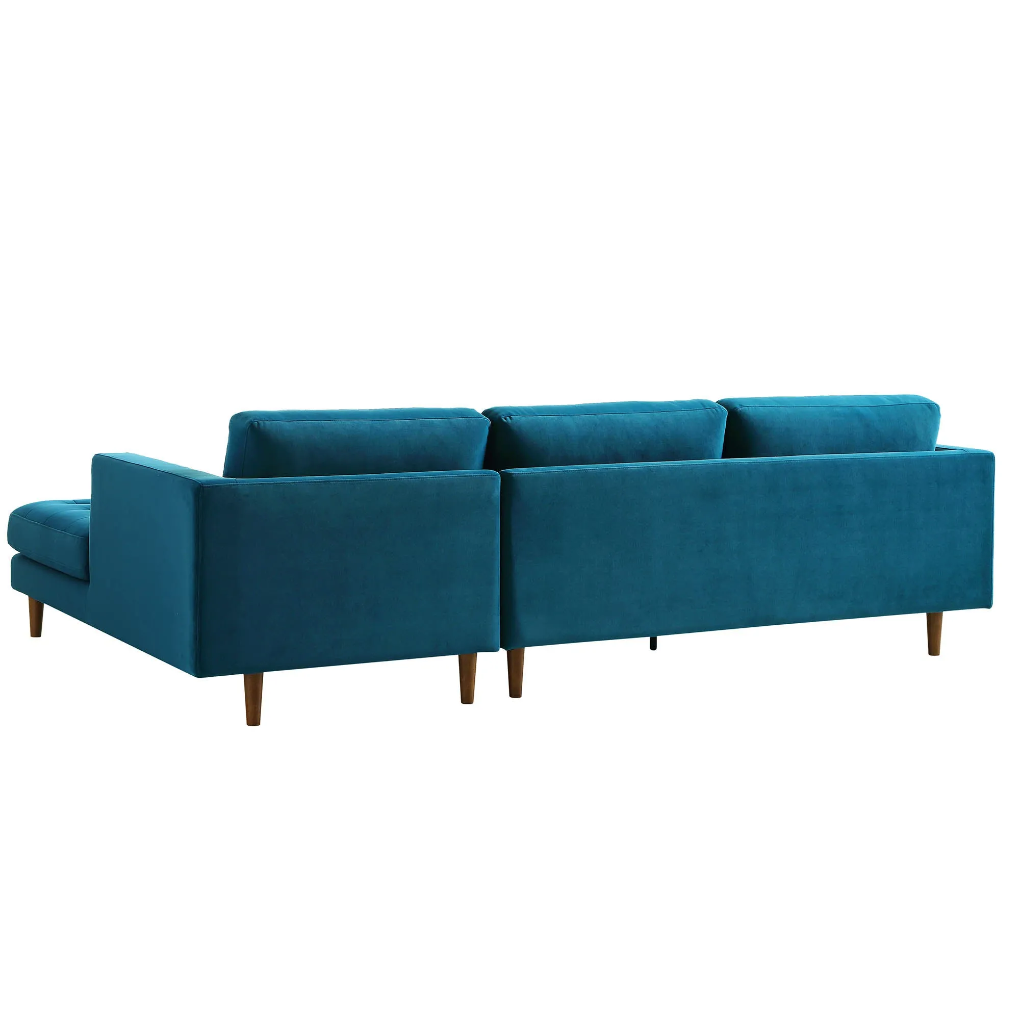 Henrietta Grand 4-Seater RHF Chaise End Sofa, Teal Velvet