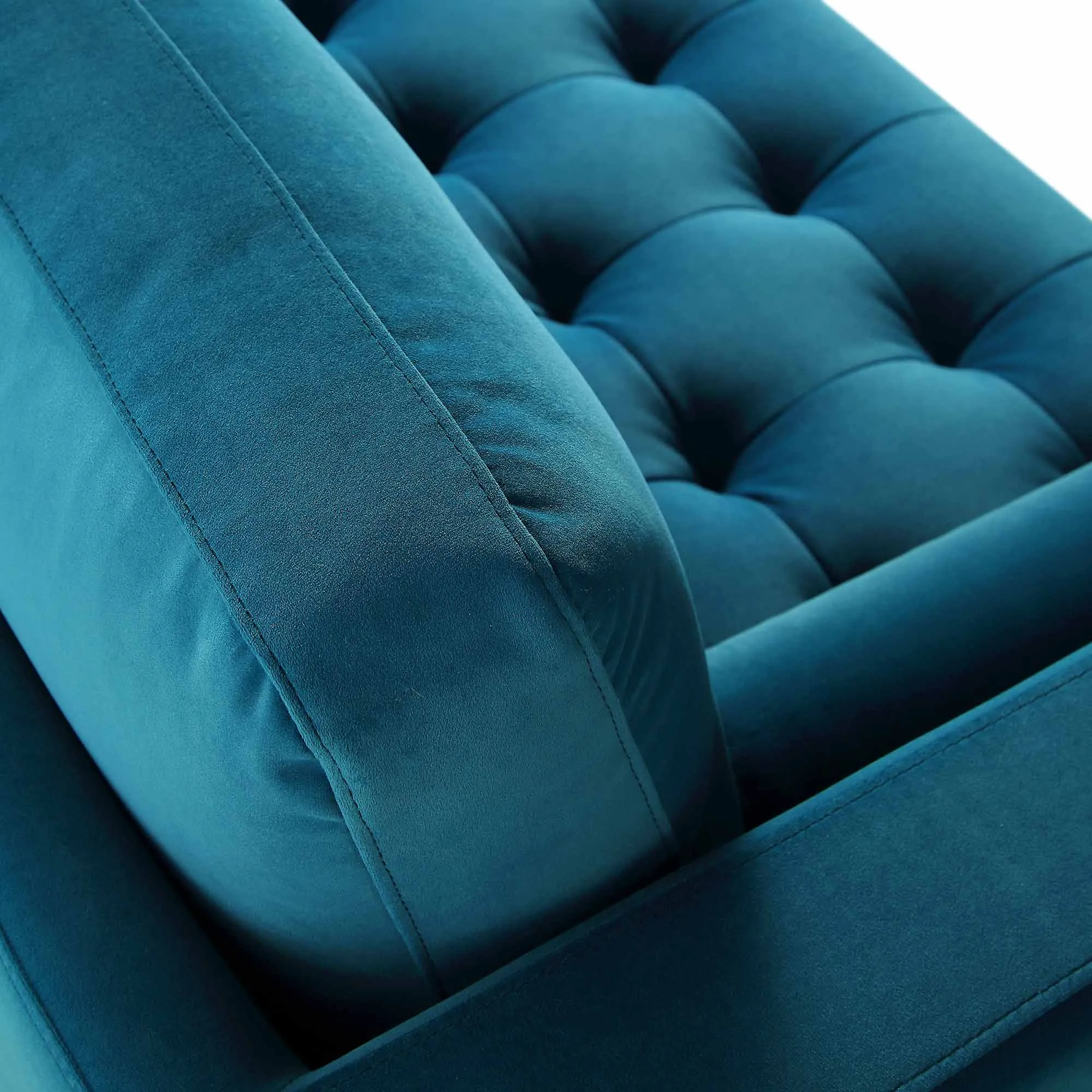 Henrietta Grand 4-Seater RHF Chaise End Sofa, Teal Velvet