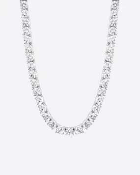 ICE BREAKER CHAIN. - 5MM WHITE GOLD