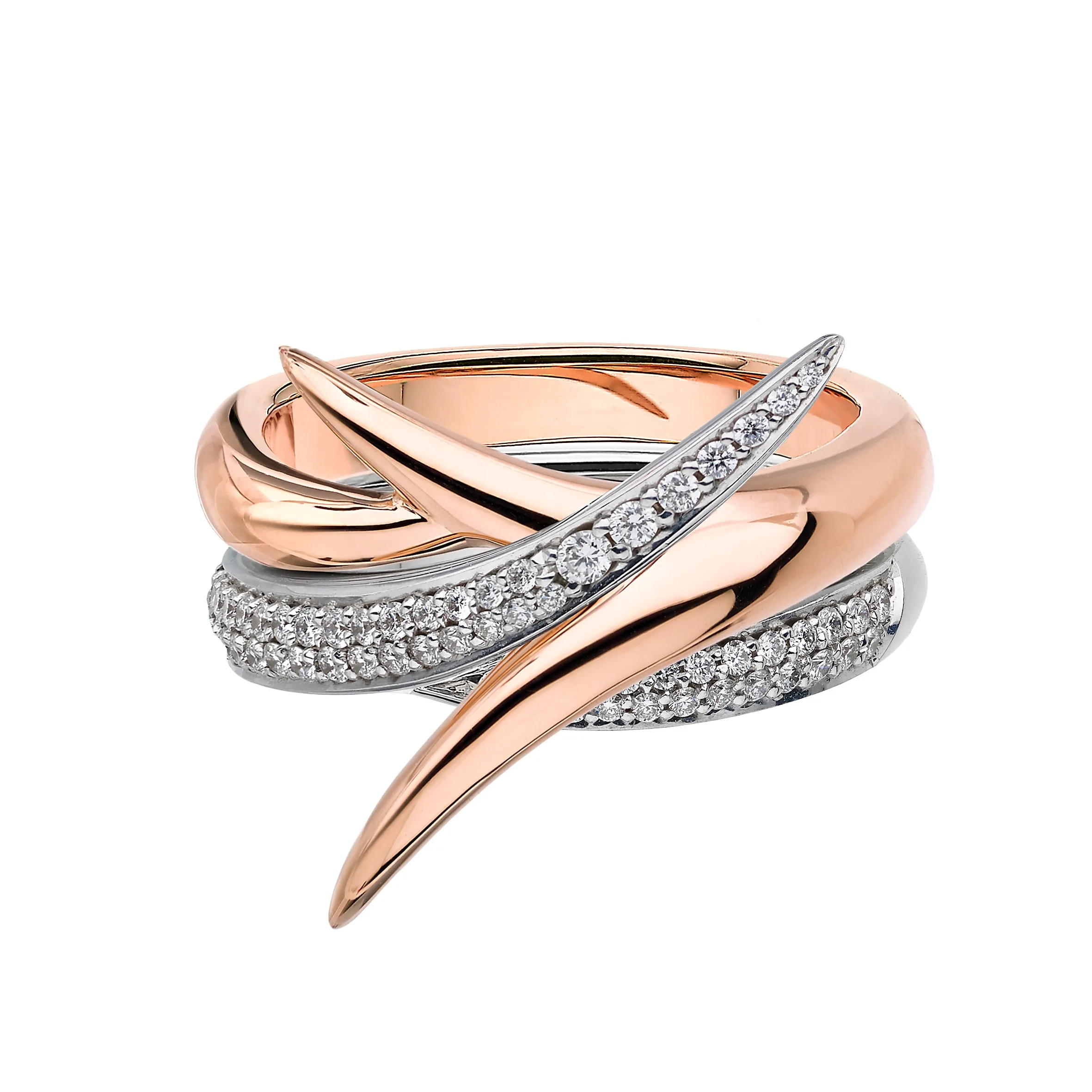 Interlocking Embrace Ring - 18ct Rose Gold